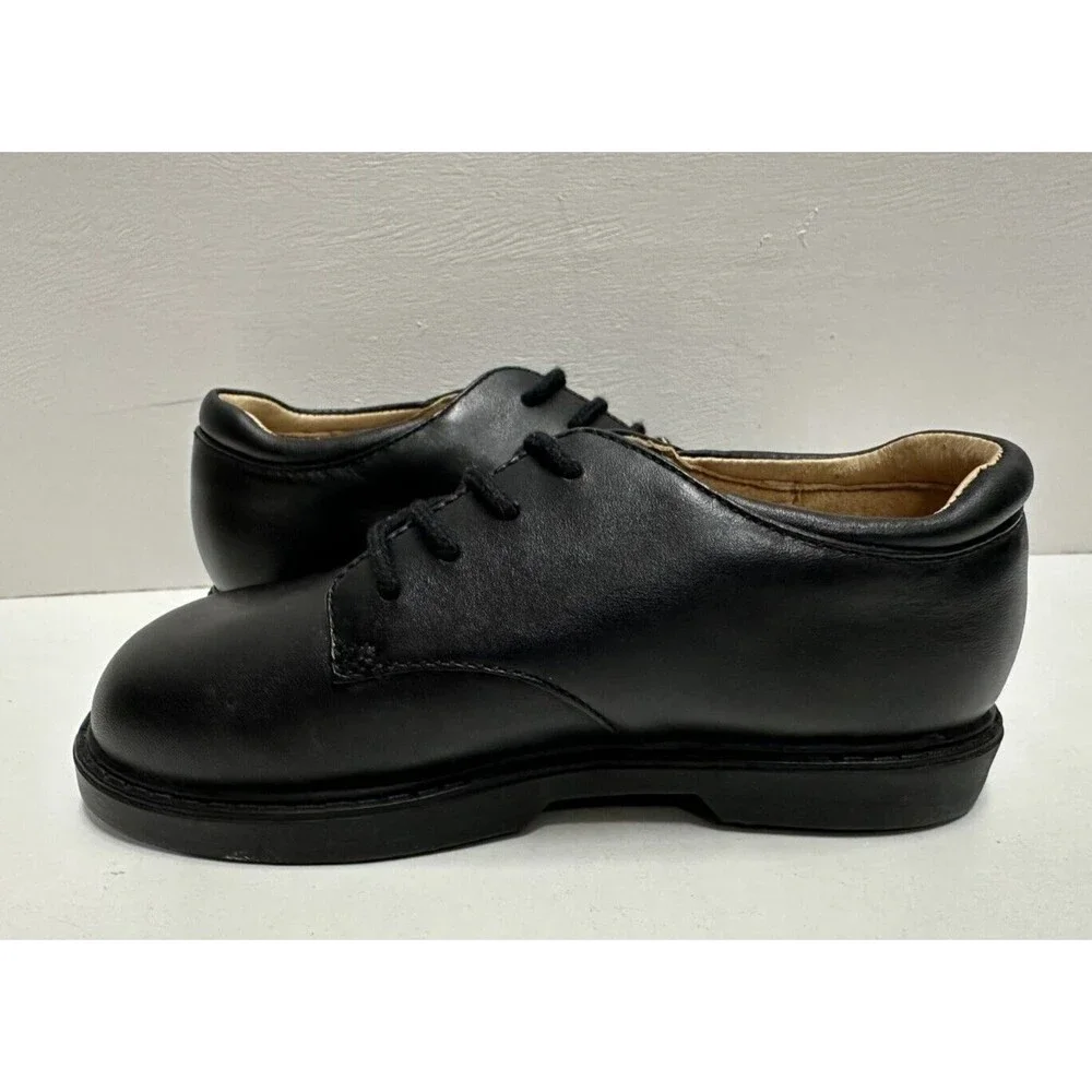 Jumping Jacks boys toddler size 9.5M dress lace up black leather shoes
